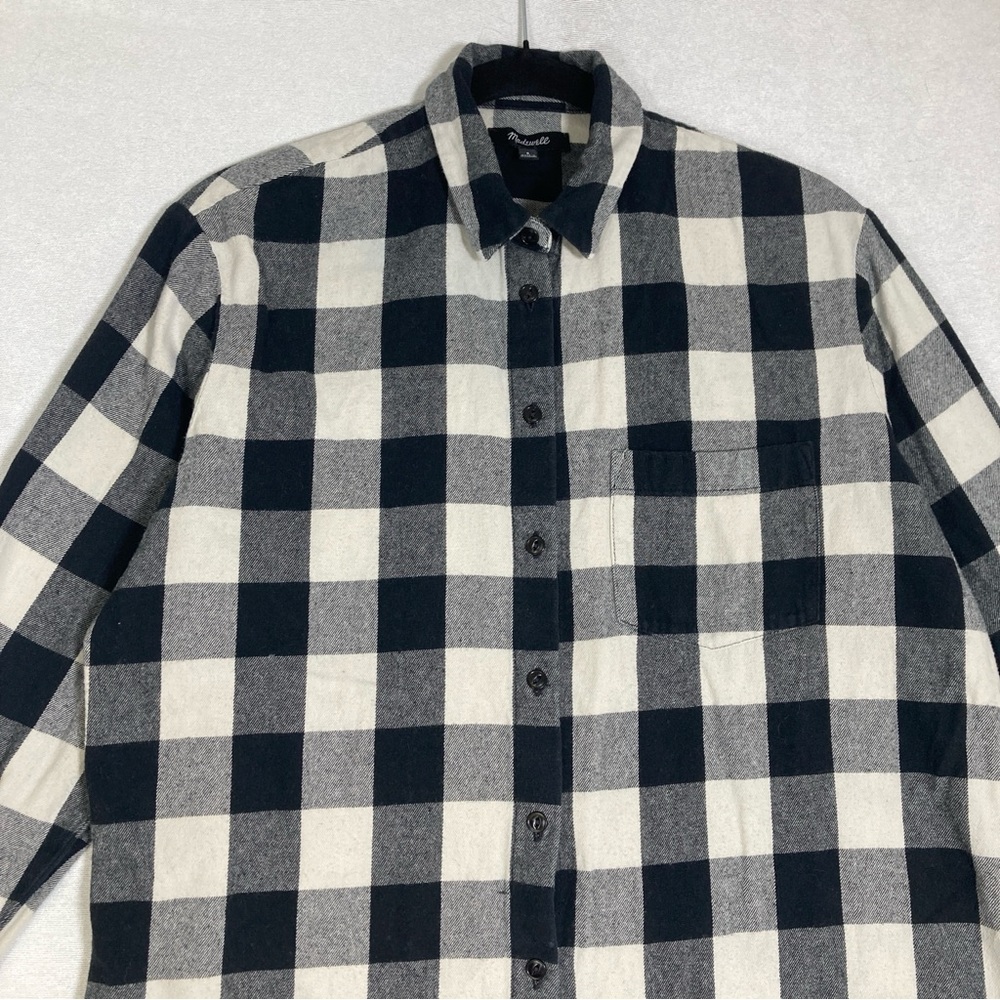 Madewell Women’s Shirt Black and White Casual Button Down Shirt Size S - Picture 6 of 15